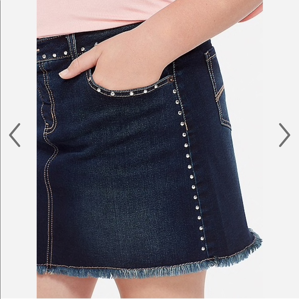 8 girls NWOT Super Cute Studded Denim jean Skort - Picture 2 of 6
